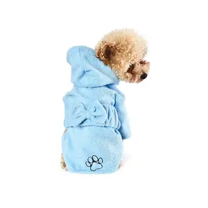 Hot Sale Pet Bathing Products Super Absorbent Soft Warm Pet Bath Robe Towel Clothes Cat Dog Bathrobe