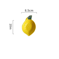 Vente chaude japonais en forme de fruit dessin animé soucoupe en céramique mignon marmite Sauce plat mignon assiette en céramique pour la maison Restaurant