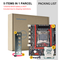 SET Kombinasi Desktop BARU 4X DDR3 ECC X99 M-ATX NVME M.2 SSD SATA3.0 Intel Xeon E5 2678 V3 Combo Kit Motherboard X99