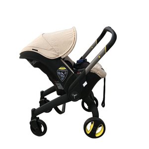 <span class=keywords><strong>Poussette</strong></span> bébé pliable 4-en-1 en alliage d'aluminium avec siège auto pour nourrisson et landau combiné, système de voyage portable - Product Image 5