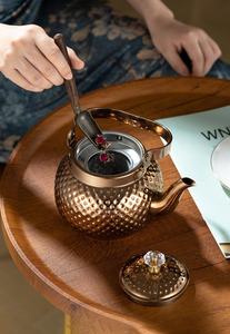 Nuova <span class=keywords><strong>Teiera</strong></span> Araba in Acciaio Inox con Manico Sferico Dorato e Argentato, 1.2/1.5/2L, per Caffè e Tè, Compatibile con Piani a Induzione - Product Image 6