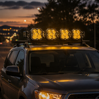 Prix d'usine, phares tout-terrain connectables de 4,5 pouces, design à 4 lampes, étanches IP67, barre lumineuse LED en alliage d'aluminium aéronautique, UTV