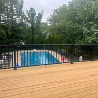 Système de garde-corps en acier galvanisé revêtu d'aluminium noir moderne Zhongchen, imperméable, pour balcon, escalier et terrasse
