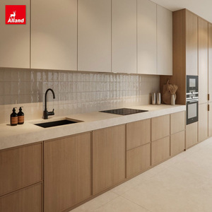 Mobili da <span class=keywords><strong>Cucina</strong></span> Modulari Slim Shaker in Legno di Alta Qualità Alland, Personalizzabili <span class=keywords><strong>con</strong></span> Laminato e Vetro per <span class=keywords><strong>Cucina</strong></span> Ecologica - Product Image 3