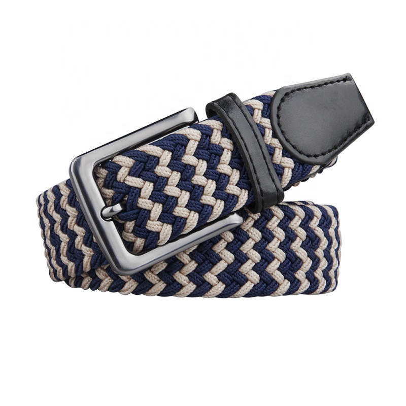 Custom Fashion Sport Fabric Belts Men's Stretch Woven Belt Golf Belts