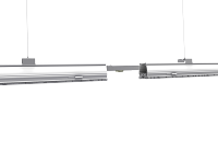 Système d'éclairage linéaire Lumin Trunking à faible coût d'installation, rail d'éclairage 3 circuits 160 lm/W avec capteur de batterie d'urgence pour entrepôt