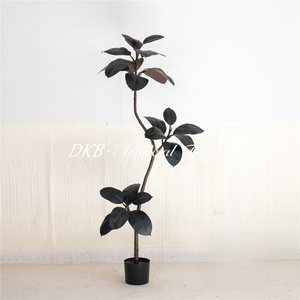 Latest New Arrival <b>Plastic</b> Artificial Rubber <b>Tree</b> Home Living Room Decor Greenery Water Resistant Eco-Friendly - Product Image 2