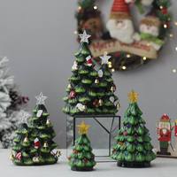 Mini éclairante artificielle en céramique, produit personnalisé, pour décoration, arbres de noël, accessoires de décoration, vente en gros, usine,