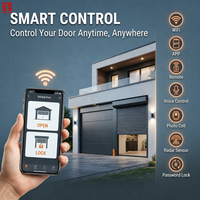Well Meilleure Vente Personnalisé Automatique Électrique Sectionnel Double Peau Bois Voiture Portes de Garage pour Villa