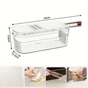 Wholesale Multifunctional Stainless Steel Sustainable <b>Vegetable</b> <b>Cutter</b> Container Easy Clean Home Manual Kitchen Food Chopper - Product Image 6