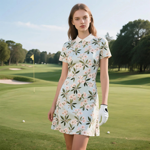 Sublimated <strong>Floral</strong> Women Tennis Wear Custom Design Logo Women's Casual <strong>Skirt</strong> Skorts Stretch Golf Dress - Product Image 1