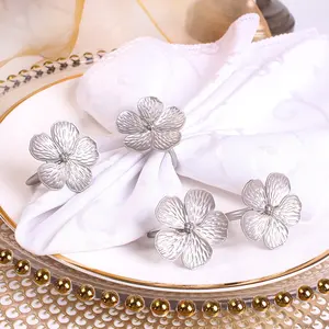 Mode fête mariage fleur forme amazon vente chaude anneaux pour serviette Table décoration porte-serviettes anneau