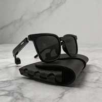 Lunettes Intelligentes à Conduction Osseuse BT5.2, Haut-parleur 15mm, Étanchéité IPX5, Autonomie 7H, Aide Auditive, Monture Remplaçable, Lunettes de Sport