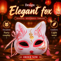 Masque facial intégral élégant en plastique, écologique, pour événements d'entreprise, fêtes, logo personnalisé, vente en gros
