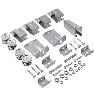 WEKIS Smooth <b>Black</b> Brass Sliding Door Hanger Wheels with Screw Installation for Heavy Duty Barn Door Rail Track - Product Image 5