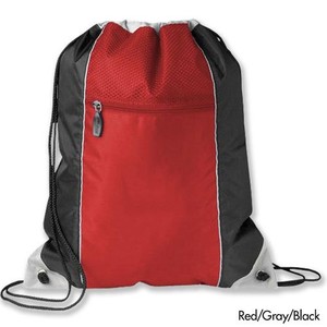 Promotional <b>Drawstring</b> <b>Backpack</b> with Customizable Logo Mesh Pocket for Fitness Enthusiasts Custom Logo - Product Image 3