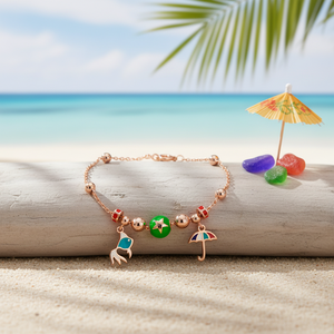 ปลาเคลือบผสมและร่มสำหรับสร้อยข้อมือทำมือสร้อยข้อมือเงิน925ขายส่ง - Product Image 3