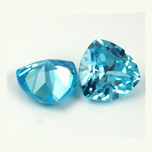 HQ taşlar 5*5mm gevşek yapay elmas trilyon akuamarin zirkon koyu mavi topaz - Product Image 5