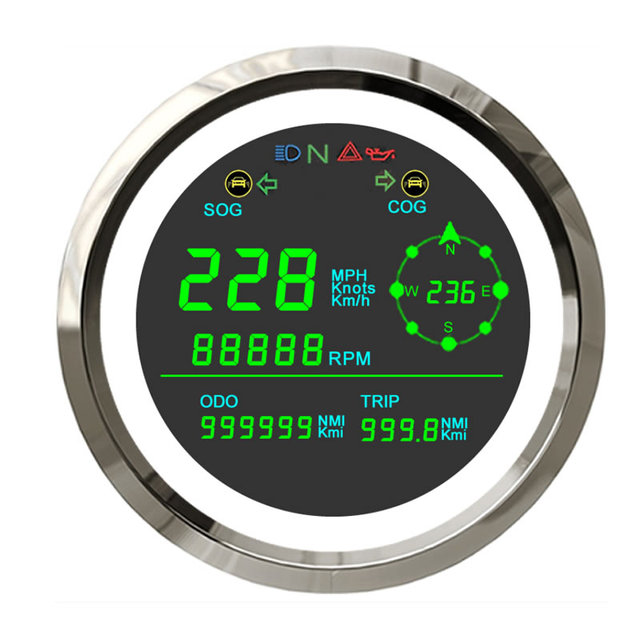 Electric Digital LCD Display Speedometer for Motorcycle Scooter
