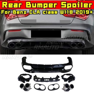 Difusor de parachoques trasero, alerón, divisor de escape, pieza de modificación para Mercedes Benz clase CLA W118 2019+ - Product Image 3