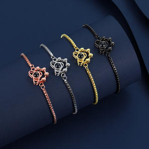 Envío de la gota Lovely Pet Cat Hand Chain Jewelry Hombres Mujeres Accesorio Chapado en proyección Gold Rose Cold Copper Bracelet - Product Image 1