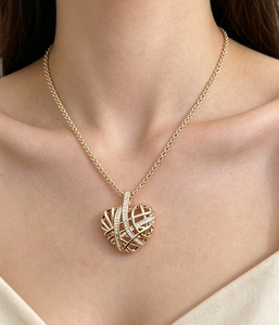 Luxurious jewelry Heart Tree of Life Necklace zircon charm Twisted <b>Chain</b> for Gift Party - Product Image 6