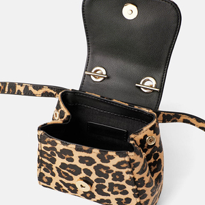 Sac banane en cuir avec imprimé léopard pour femme, Logo personnalisé, à la mode, féminin - Product Image 4