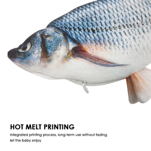 Hot bán USB điện di chuyển mô phỏng Cá catnip nhảy múa cá mèo Đồ chơI mèo flopping Kicker nhảy tương tác đồ chơi mềm - Product Image 5