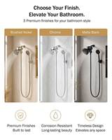 Ensemble de filtres de douche commerciaux avec douchette et pommeau de douche pluie pour traitement de l'eau dure, idéal pour la salle de sport et le spa