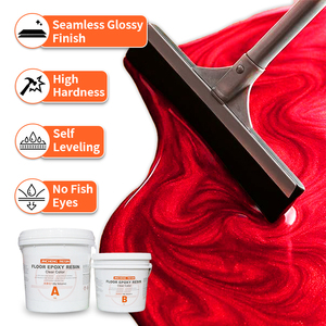 Revêtement de sol époxy auto-nivelant 100% solide haute brillance, effet marbre métallique <span class=keywords><strong>3D</strong></span>, imperméable, antidérapant, résistant à l'usure, conforme RoHS, vente en gros - Product Image 2
