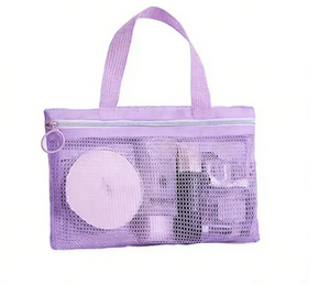 Bolsa de Cosméticos Portátil de Malla con Cierre, para Natación, Belleza, Maquillaje, Multiusos - Product Image 1