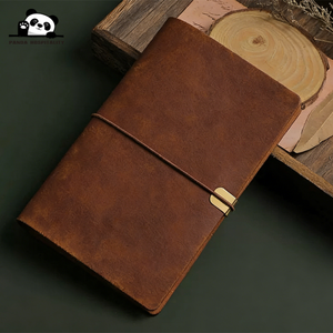 Cuaderno de Cuero Encuadernado Vintage A4/A5 con Logotipo Personalizado, Impresión Offset, <span class=keywords><strong>Diario</strong></span> con Cubierta de Cuero Suave - Product Image 2