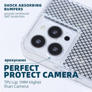 Funda Protectora Transparente Personalizada Resistente a Impactos con Diseño de Purpurina y Tejido Fino para iPhone 15 14 13 12 Pro Max - Product Image 3
