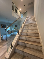 Reilbu – Poteau de fixation moderne en acier inoxydable pour balustrade de piscine sans cadre, balcon, escalier, villa, hôtel, et garde-corps en verre pour appartement