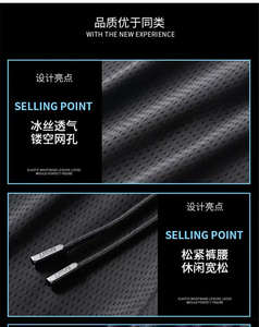 <span class=keywords><strong>M</strong></span>-5XL网眼运动裤空调布裤韩版直腿七分裤 - Product Image 3