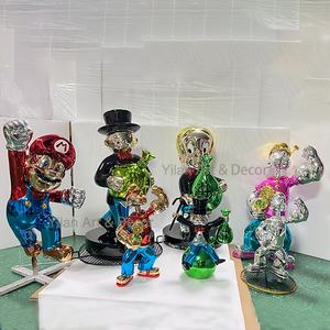 Sculpture décorative de <span class=keywords><strong>Mario</strong></span> <span class=keywords><strong>Bros</strong></span>, <span class=keywords><strong>figurine</strong></span> de <span class=keywords><strong>Mario</strong></span>, statues d'exposition, figurines en résine de fibre de verre colorées, artisanat pour la décoration intérieure - Product Image 6