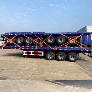 Nuevo Semirremolque de Plataforma Plana de 3 o 4 Ejes para Transporte de Carga, Contenedores de 20, 40 y 50 Pies, Precio de Venta - Product Image 3