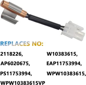 W10383615 para Termistor de Refrigerador, Conector de Clip, Cables Eléctricos de Alta Eficiencia para Piezas de Refrigeradores, Congeladores e Inversores - Product Image 3
