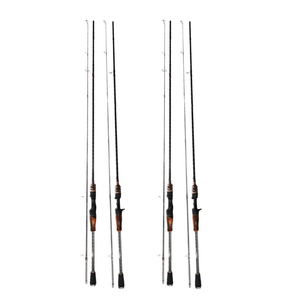 <span class=keywords><strong>Canne</strong></span> à pêche en carbone croisé pour eau douce et eau salée, 2 sections, 1,8 m, 1,98 m, 2,1 m, 2,4 m, 2,7 m, spinning et casting, pour la pêche au bar, à la perche et au morue - Product Image 1