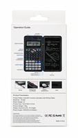 Calculatrice scientifique électronique blanche et rose, bloc-notes LCD, tablette d'écriture LCD avec calculatrice