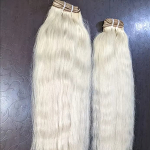 ผมแท้สีขาวบริสุทธิ์จากอินเดีย ต่อผมธรรมชาติ คุณภาพดีที่สุด ราคาขายส่ง - Product Image 1