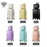Ensemble de bagages DWL de luxe bleu menthe en ABS, valise à roulettes pour l'aéroport, nouveau design tendance, 4 pièces, léger