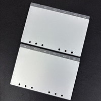 Diviseurs mensuels classiques en plastique mat A6 avec estampage argenté, pages d'index pour planificateur de tableau de bord à onglets pour l'organisation de la planification