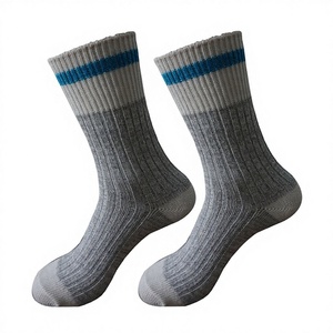 ถุงเท้าผ้าฝ้ายแบบมีซี่โครงสองชั้นสำหรับเด็กผู้ชายวัยรุ่นและผู้ชาย - Product Image 1