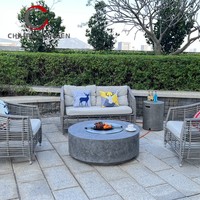 # Couverture en acier inoxydable 304 pour foyer rond, couvercle de foyer SS304 pouvant servir de table d'extérieur