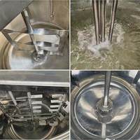 Cuve de mélange réacteur en acier inoxydable à double enveloppe chauffée électriquement avec agitateur pour le mélange d'aliments, de boissons, de détergents, de peintures et de cosmétiques