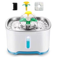 Bebedero Inteligente para Gatos de Acero Inoxidable con Capacidad de 2.5L, Bomba Ultrasilenciosa, Filtro Cuádruple de 84oz, Dispensador Automático de Agua para Mascotas