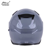 Casques de moto demi-face homologués DOT pour scooter, avec visière double, en ABS, 3/4 casques