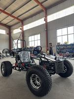 Go Kart Eléctrico Todoterreno para Adultos, con Volante, Llantas de 10 Pulgadas, Asiento Individual, Batería de Litio sin Escobillas