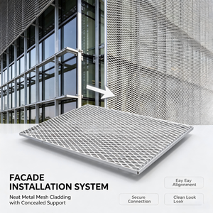 Panel de Revestimiento Metálico Personalizado con Patrón de Diamante para Fachadas de Edificios - Product Image 2